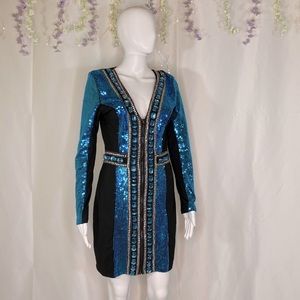 Sequin Embellished Party Dress